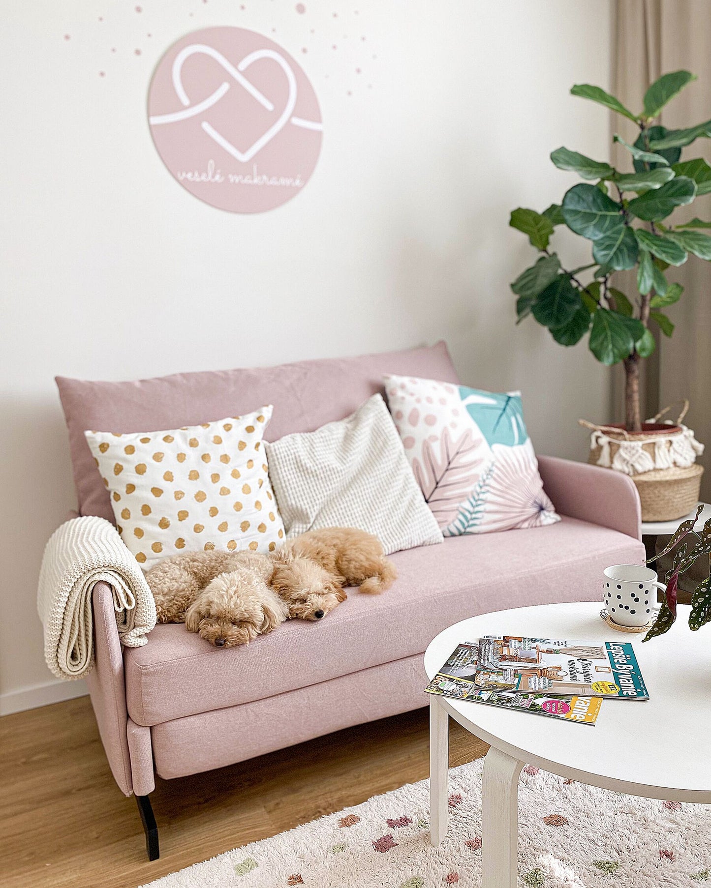 Fabric Sofa Bed Pink BELFAST