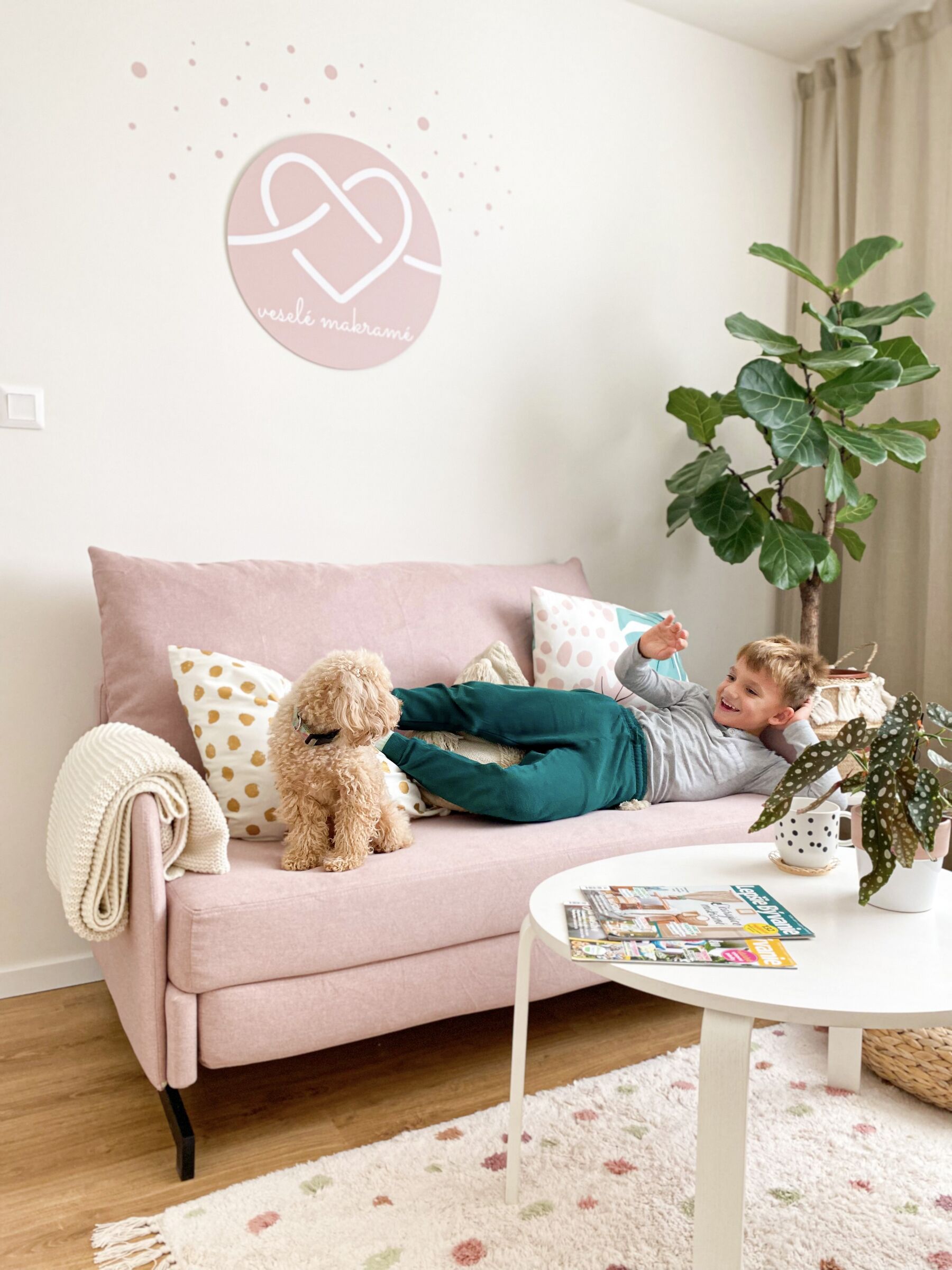 Fabric Sofa Bed Pink BELFAST