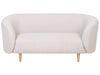 2 Seater Fabric Sofa Beige and Gold