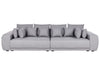 4 Seater Fabric Sofa Grey