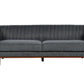 3 Seater Fabric Sofa Dark Grey SKAULE