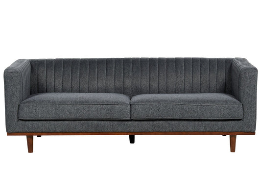 3 Seater Fabric Sofa Dark Grey SKAULE