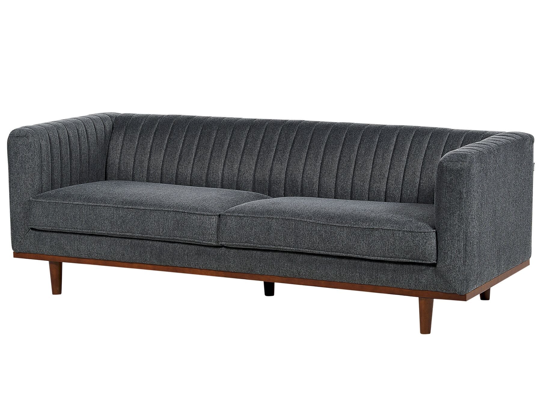 3 Seater Fabric Sofa Dark Grey SKAULE