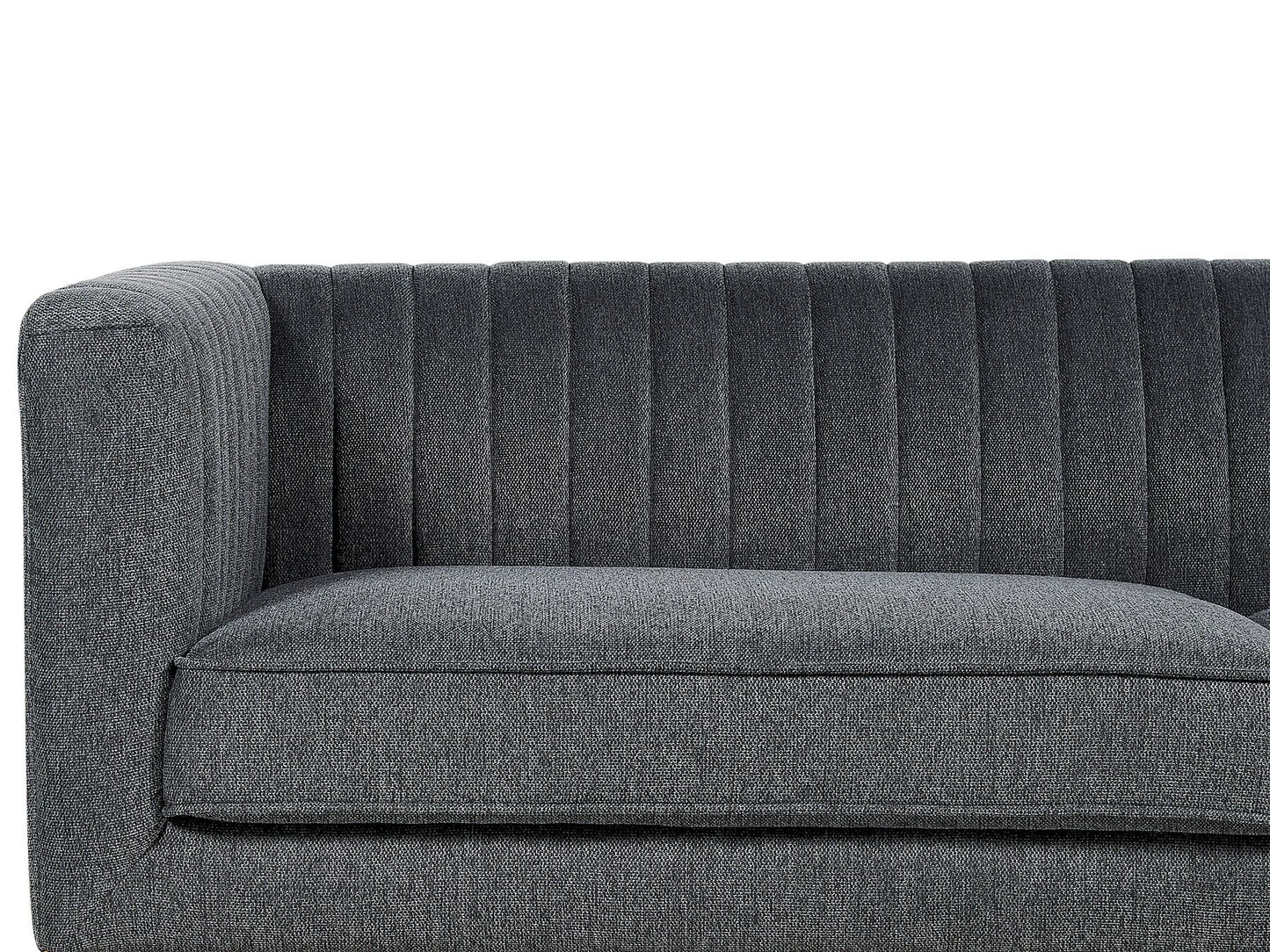 3 Seater Fabric Sofa Dark Grey SKAULE