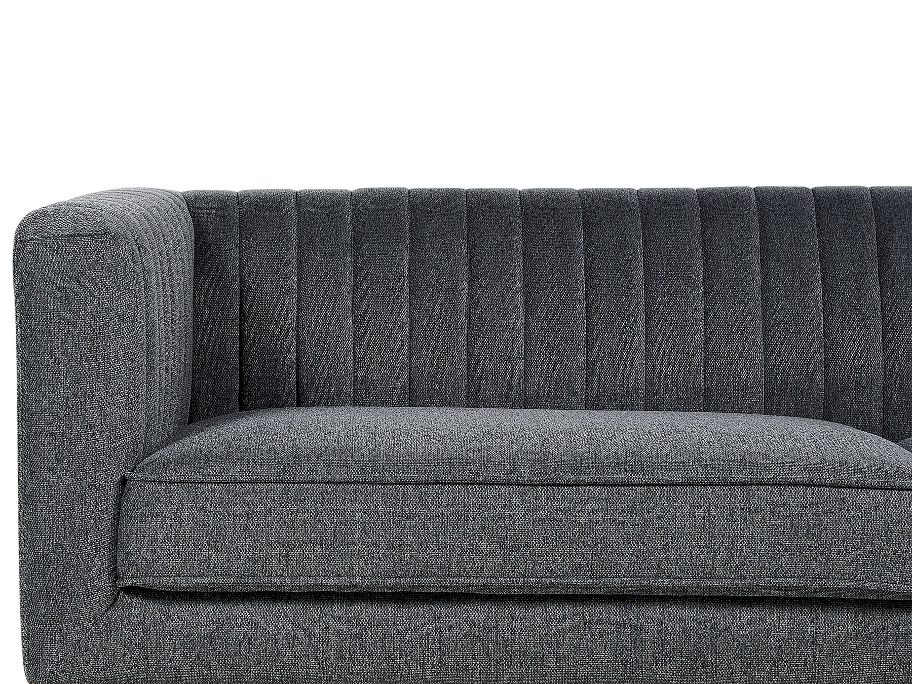 3 Seater Fabric Sofa Dark Grey SKAULE