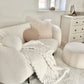 2 Seater Fabric Sofa Black and White LOEN