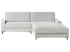 Left Hand Fabric Corner Sofa Light Grey