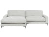 Right Hand Fabric Corner Sofa Light Grey