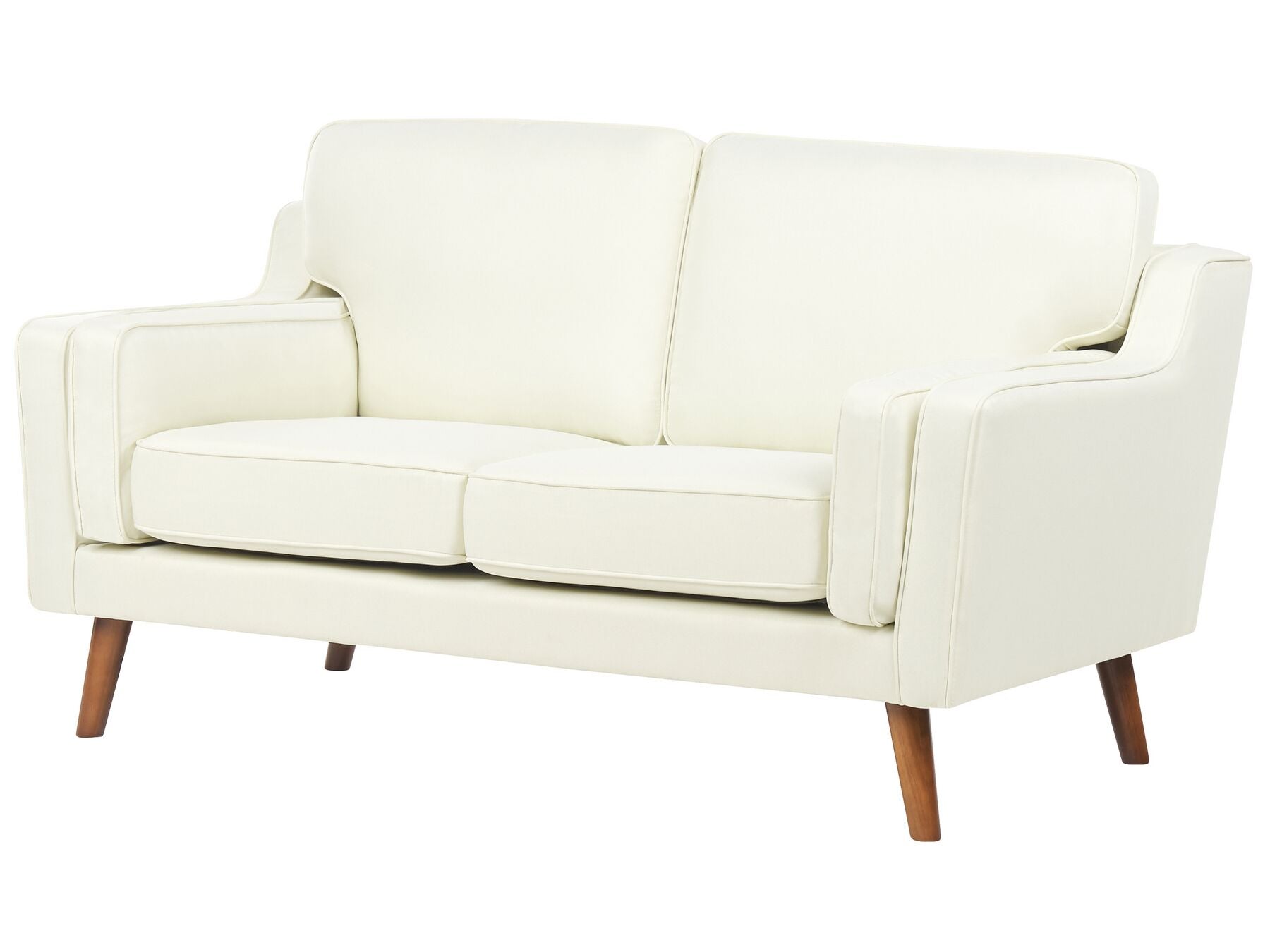 2 Seater Fabric Sofa Off-White LOKKA
