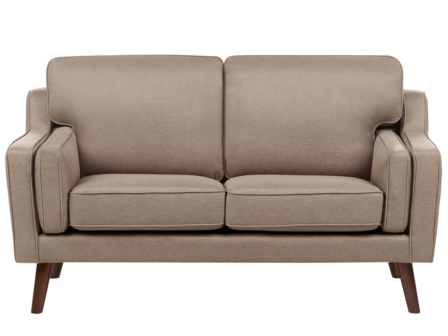2 Seater Fabric Sofa Light Brown LOKKA