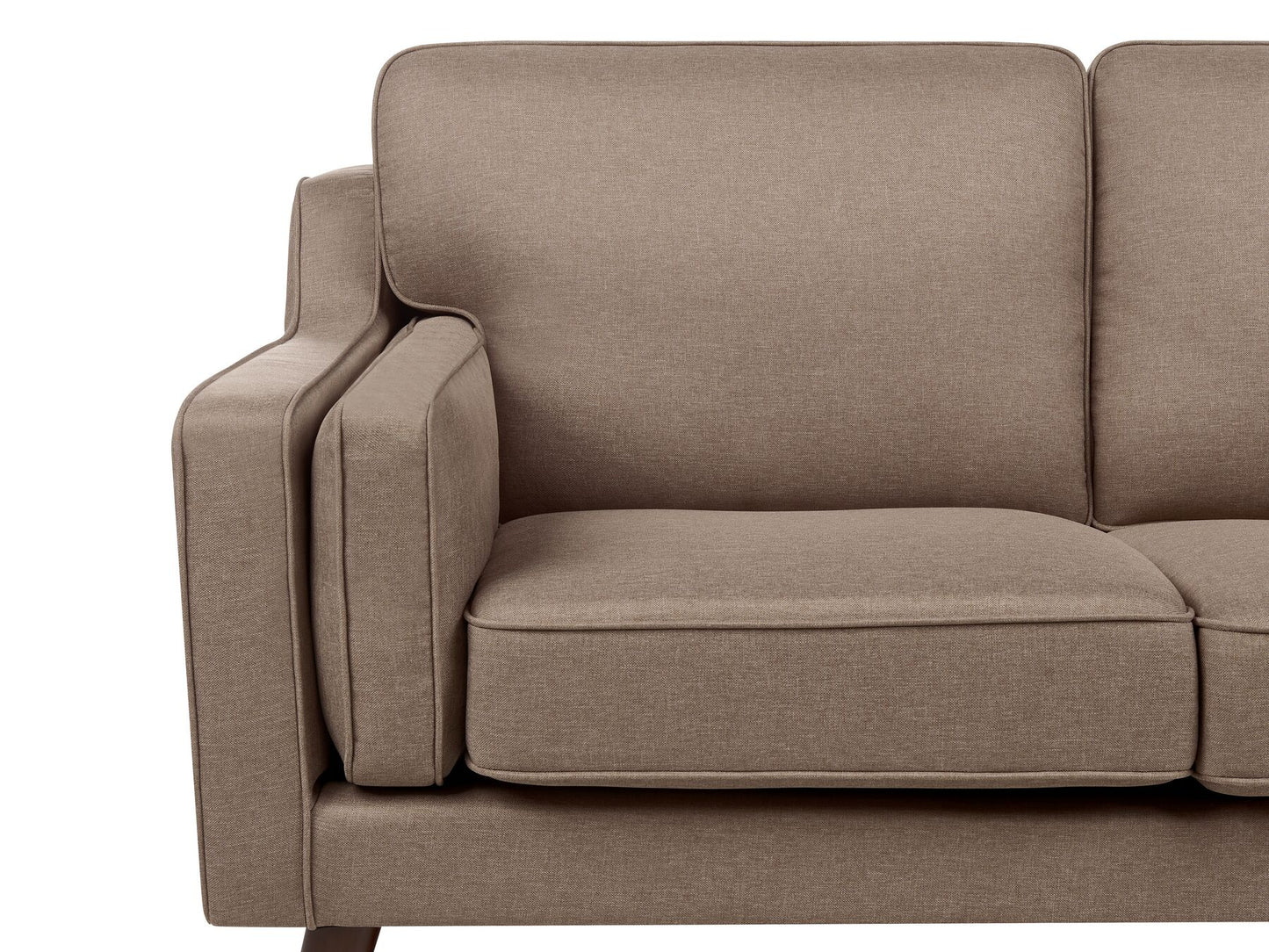 2 Seater Fabric Sofa Light Brown LOKKA