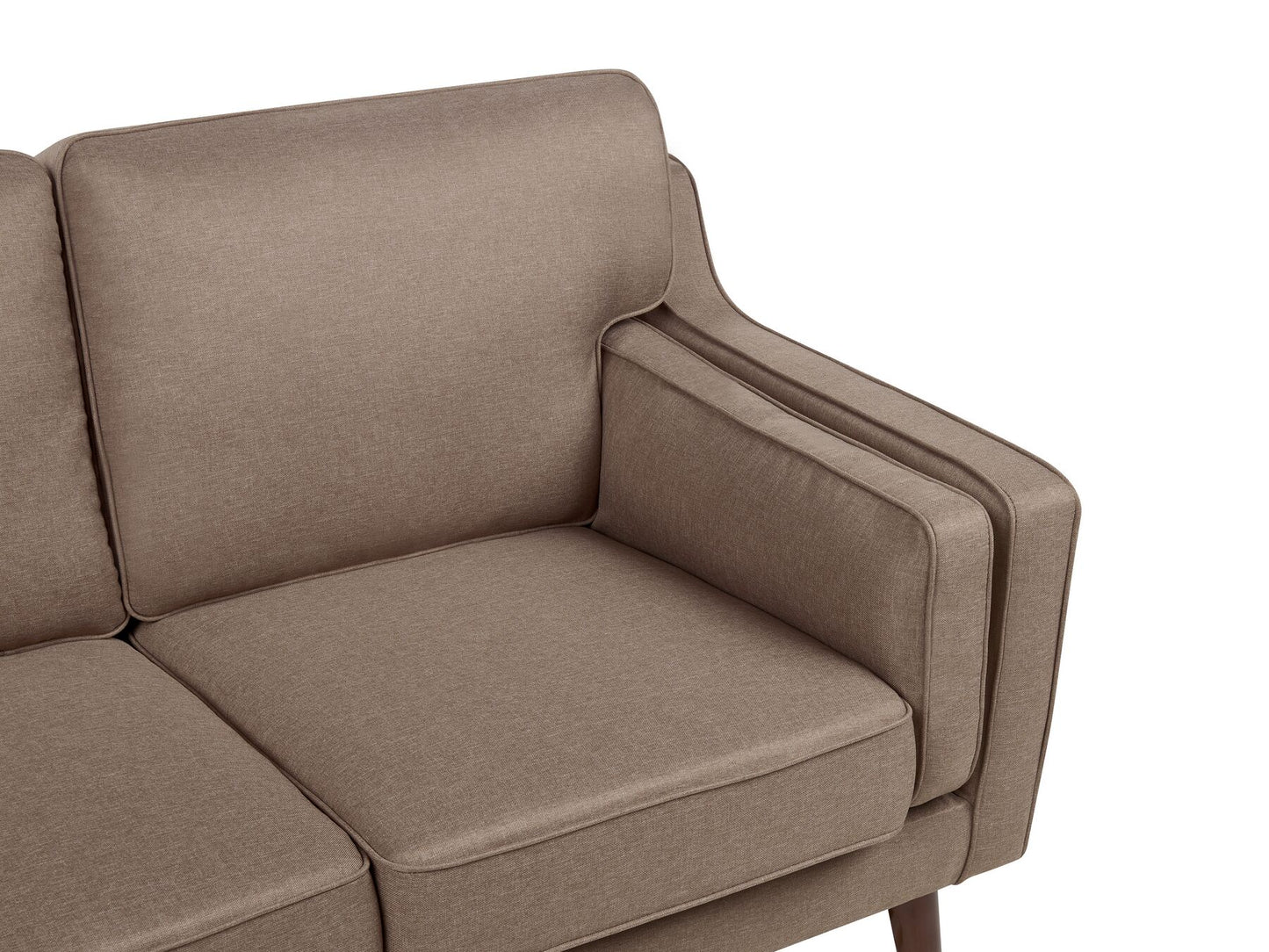 2 Seater Fabric Sofa Light Brown LOKKA