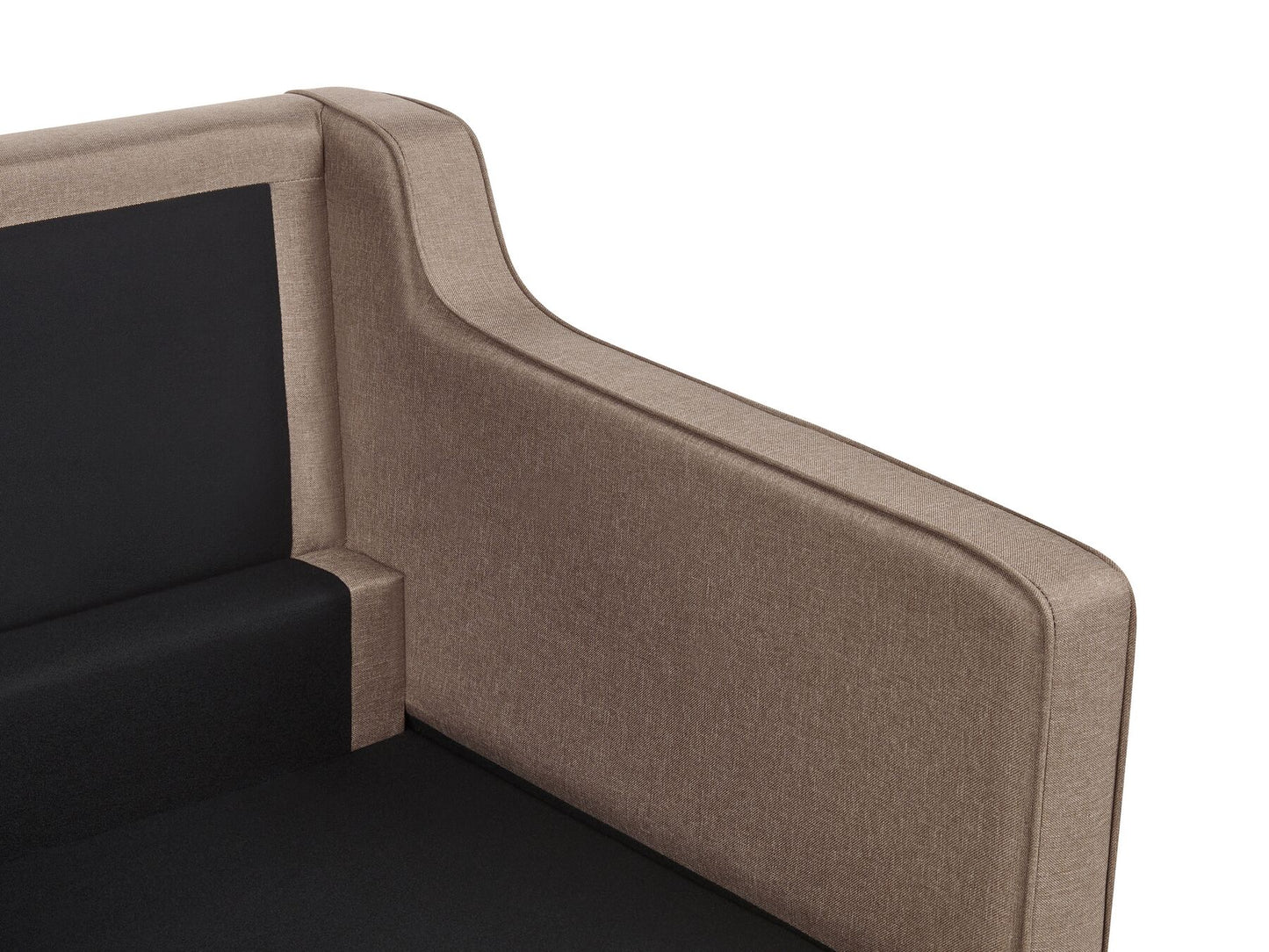 2 Seater Fabric Sofa Light Brown LOKKA