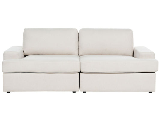3 Seater Fabric Sofa Light Beige ALLA