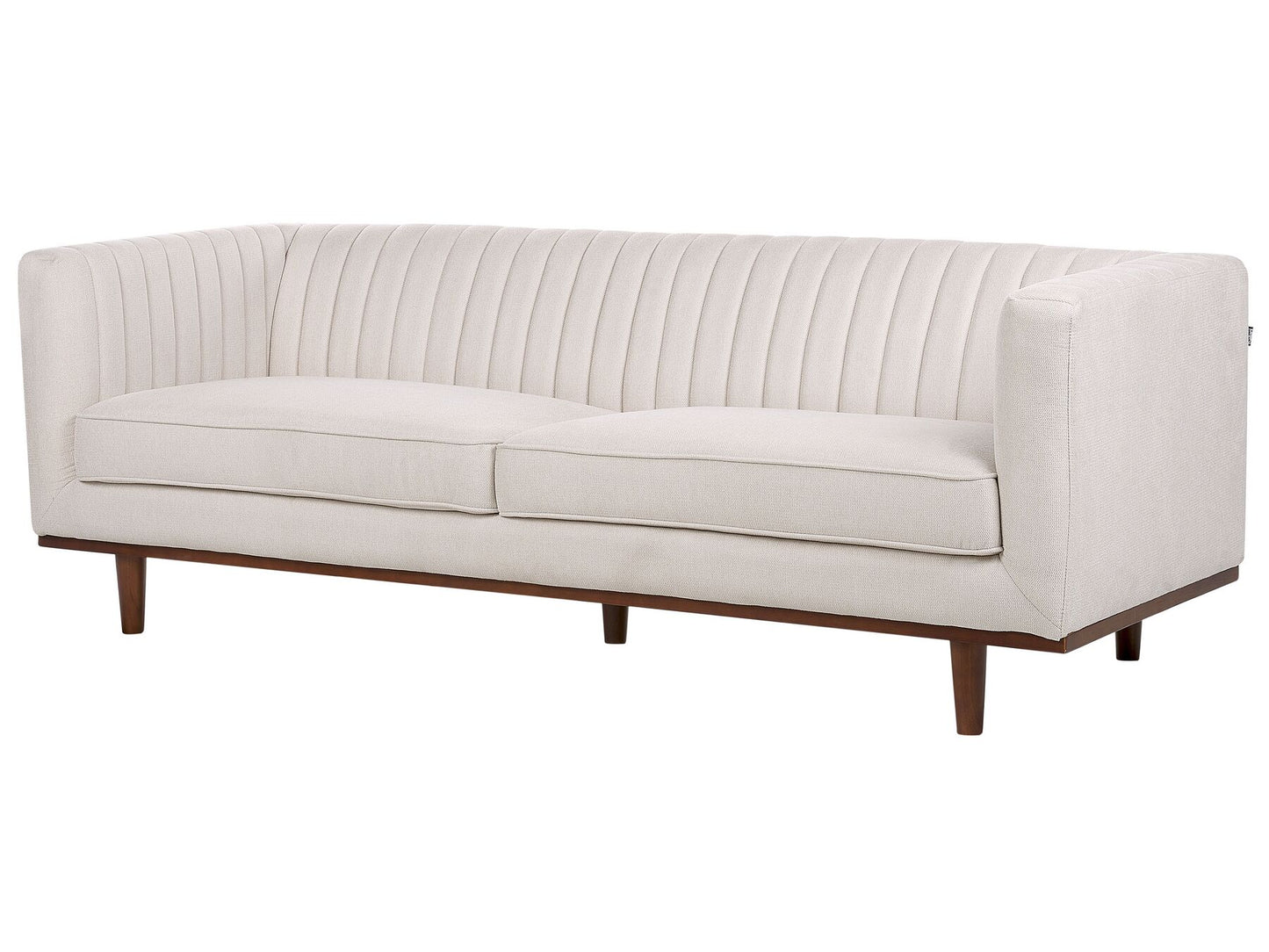 3 Seater Fabric Sofa Beige SKAULE
