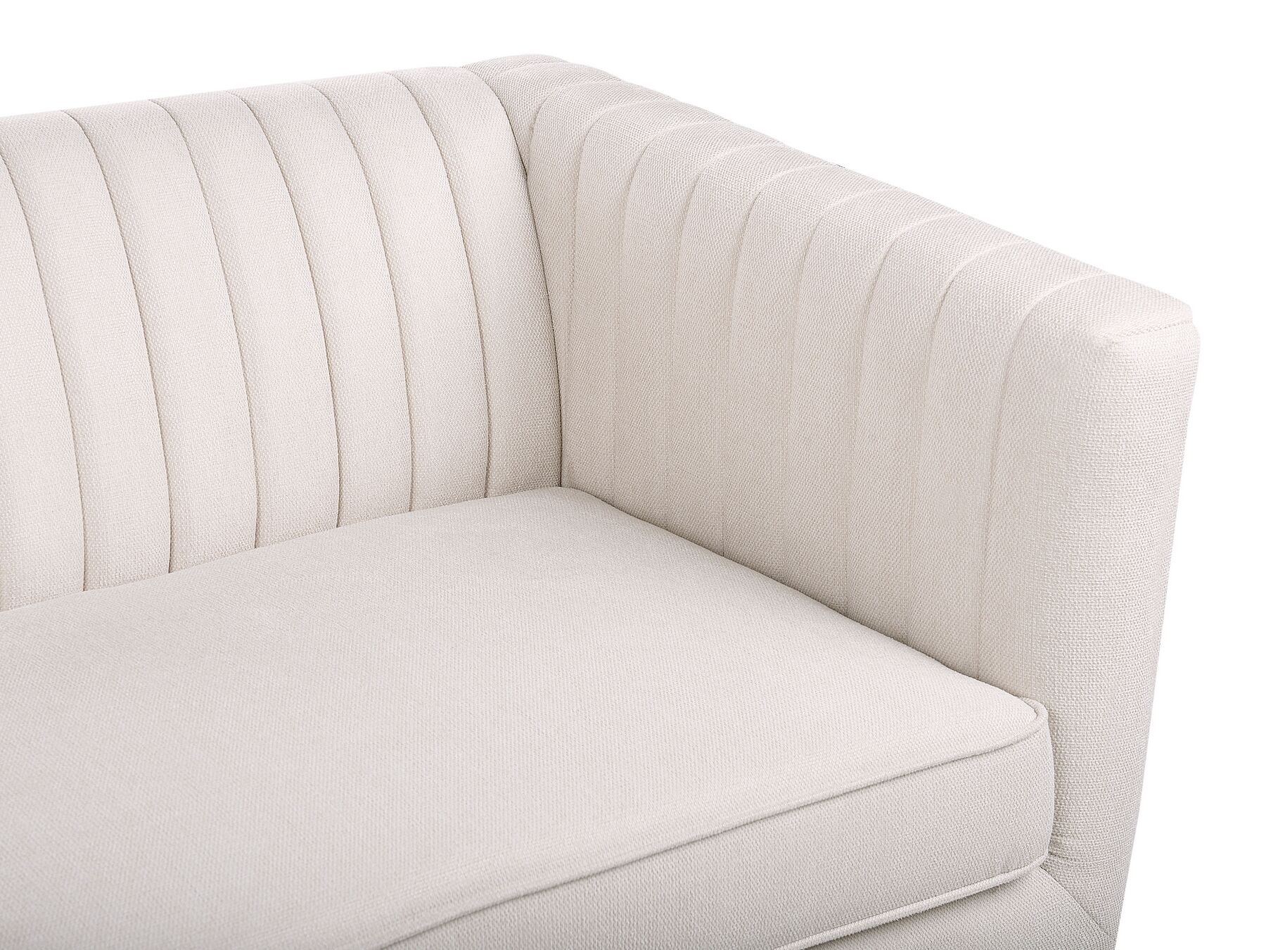 3 Seater Fabric Sofa Beige SKAULE