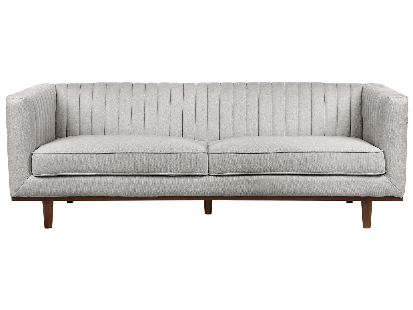 3 Seater Fabric Sofa Light Grey SKAULE