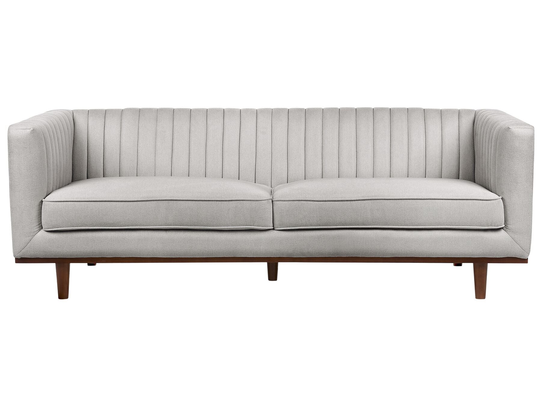 3 Seater Fabric Sofa Light Grey SKAULE