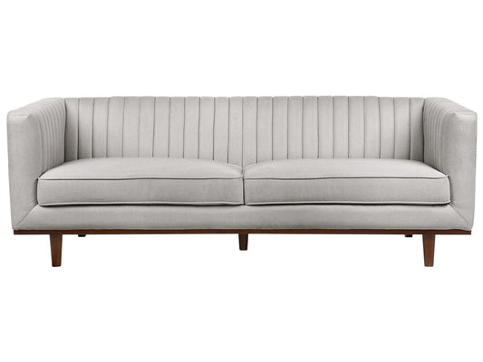 3 Seater Fabric Sofa Light Grey SKAULE
