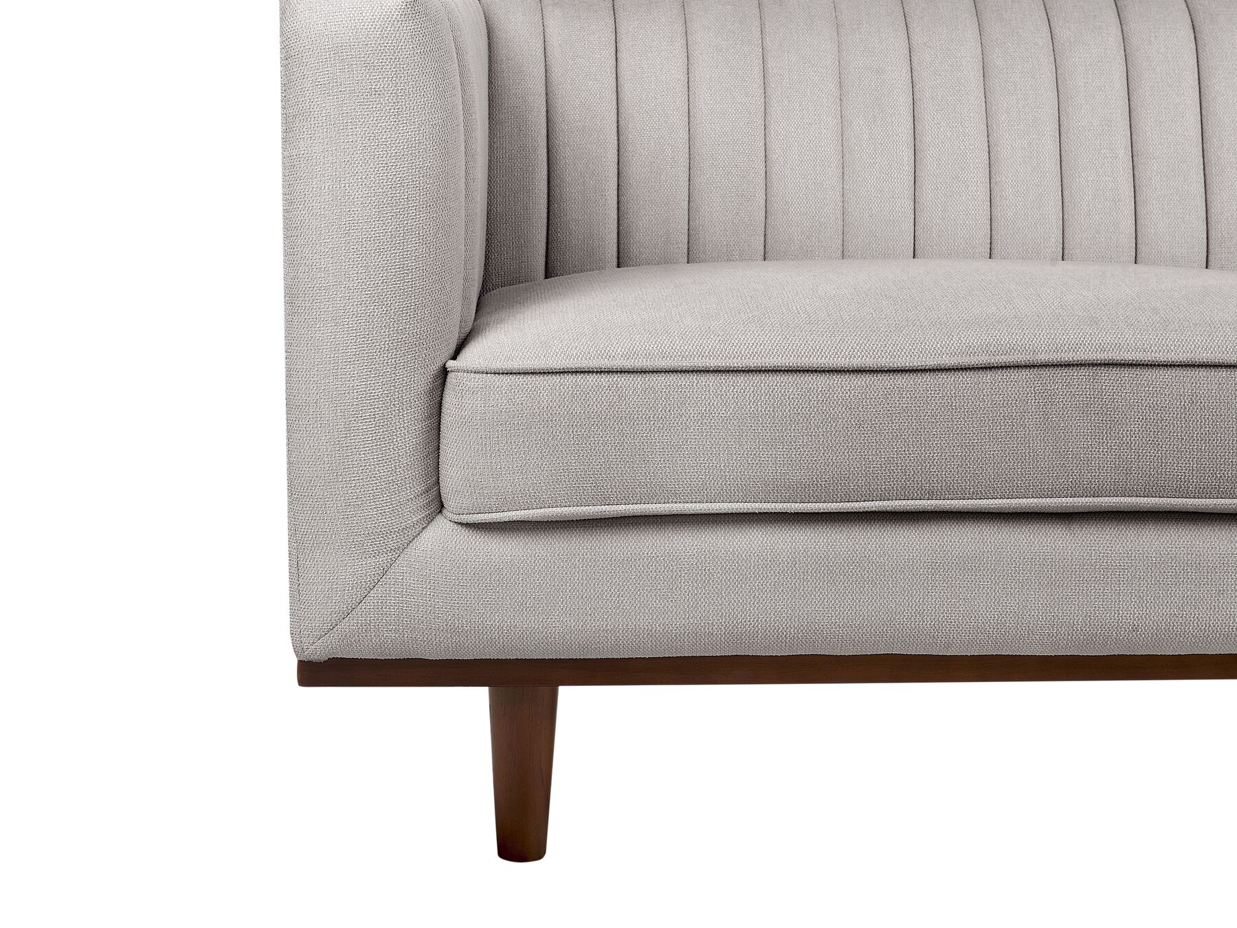 3 Seater Fabric Sofa Light Grey SKAULE