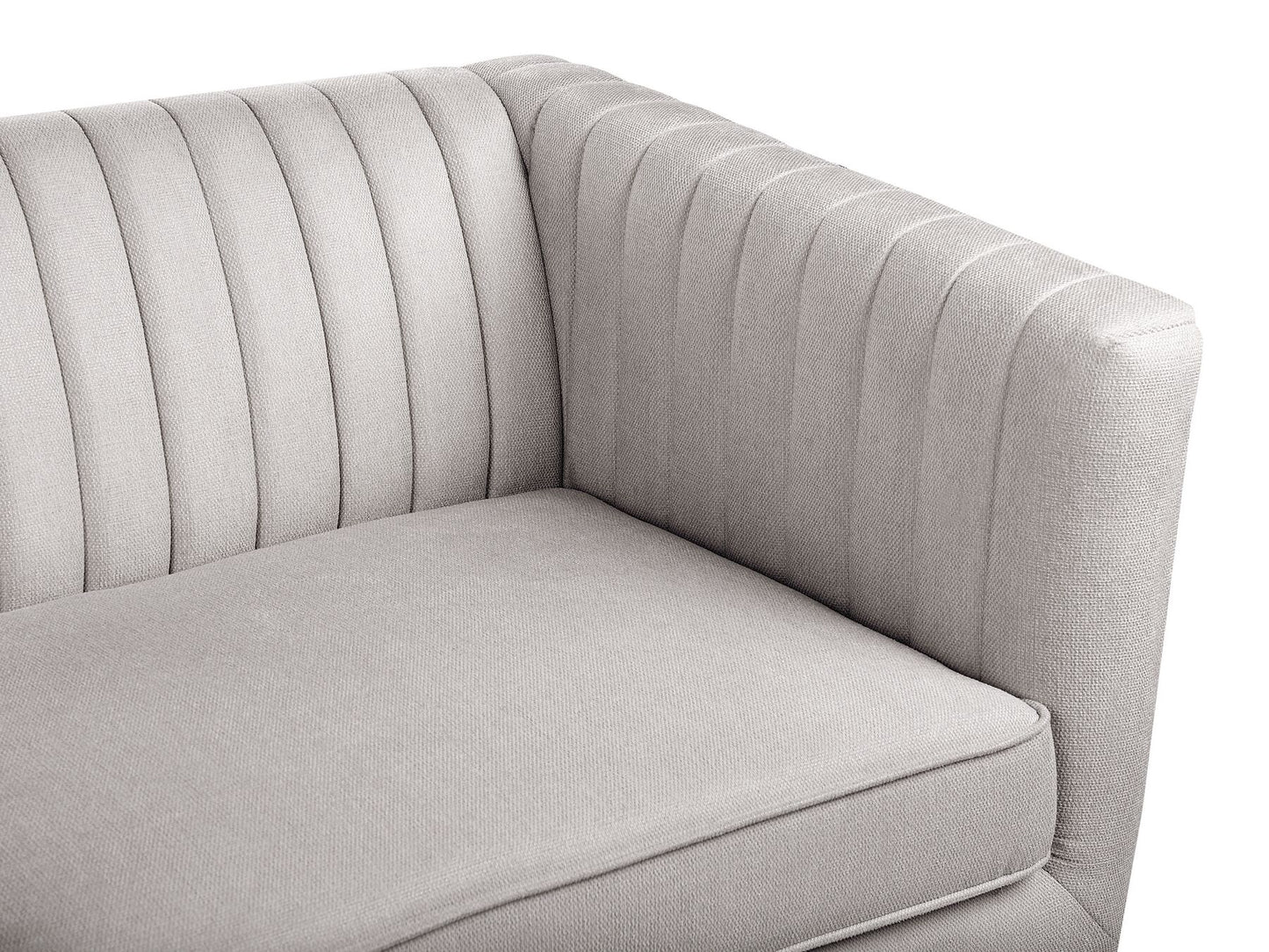 3 Seater Fabric Sofa Light Grey SKAULE