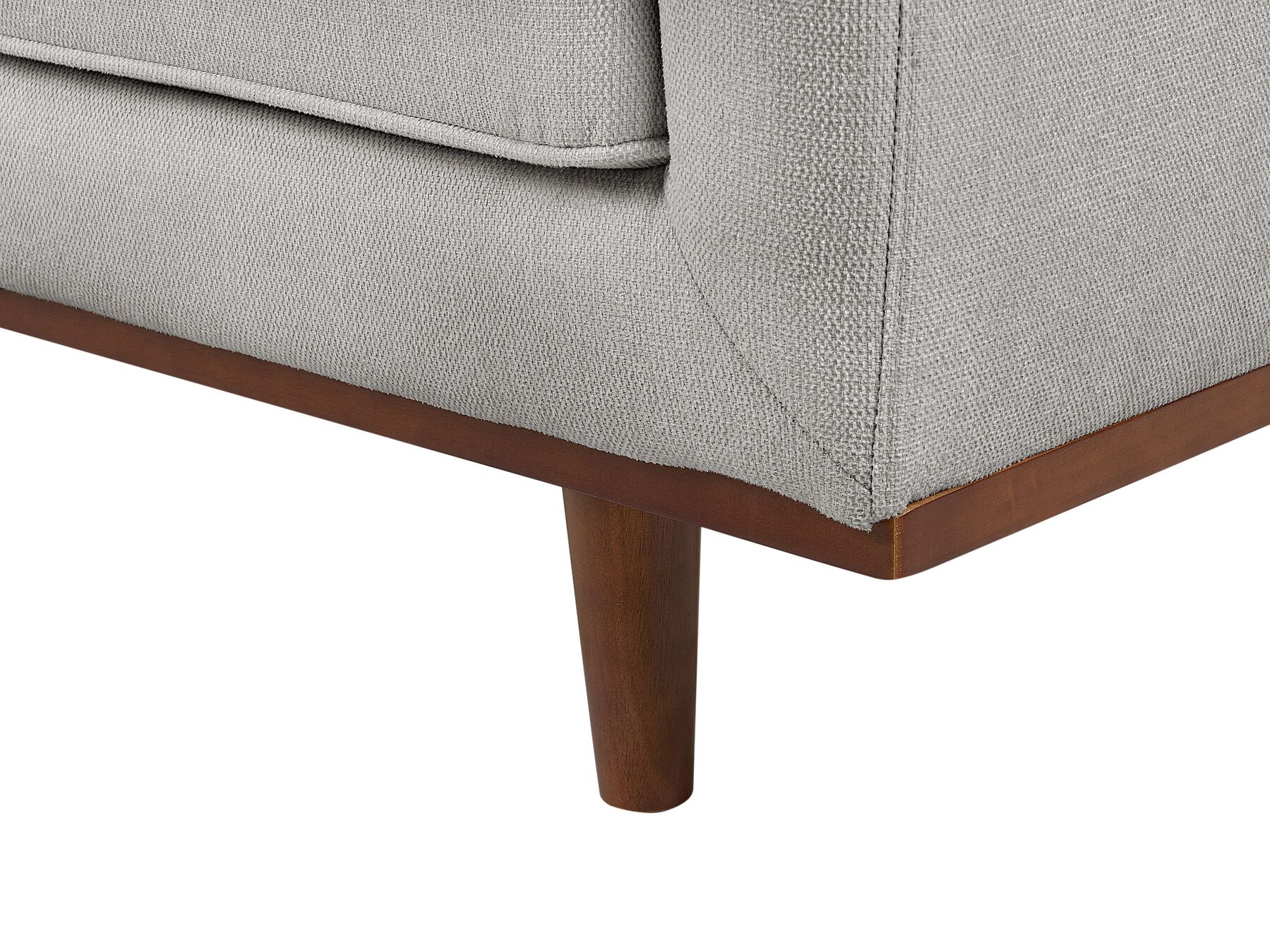 3 Seater Fabric Sofa Light Grey SKAULE