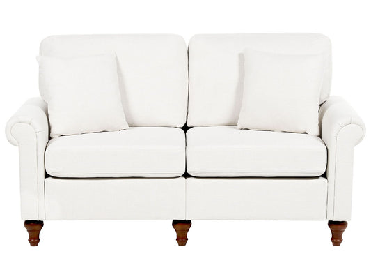 2 Seater Fabric Sofa White GINNERUP