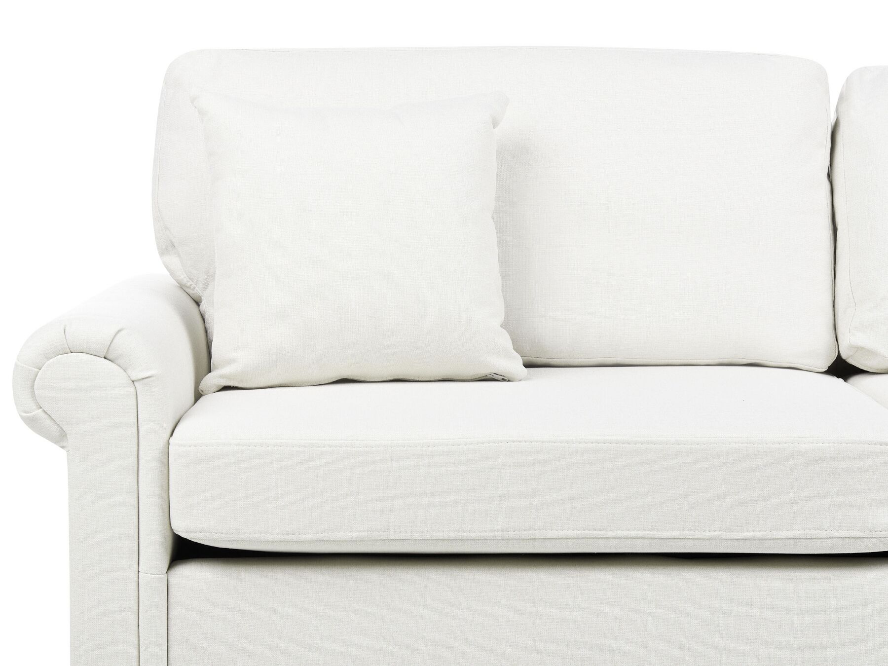 3 Seater Fabric Sofa White GINNERUP