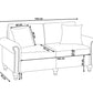 3 Seater Fabric Sofa White GINNERUP