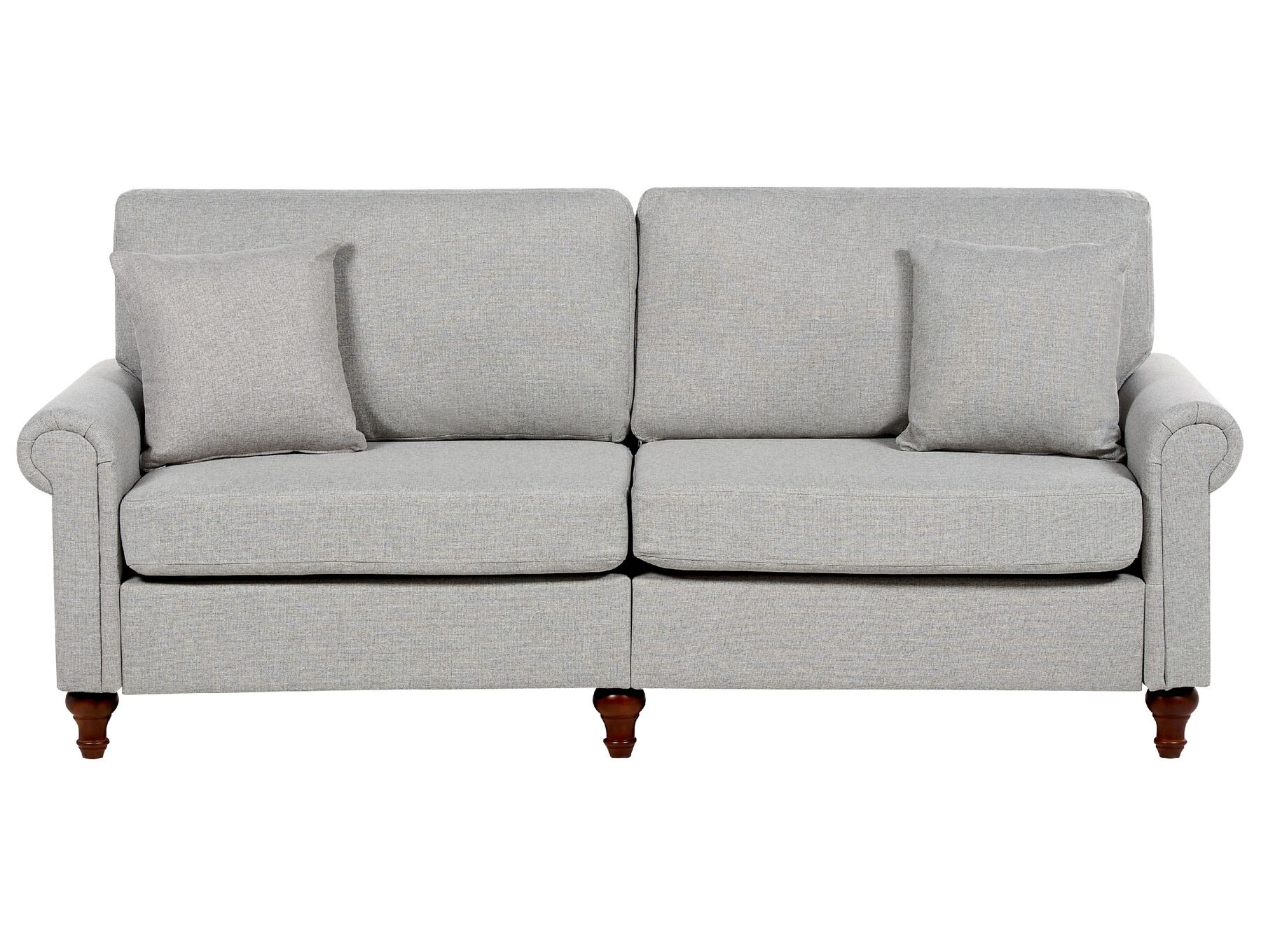3 Seater Fabric Sofa Light Grey GINNERUP