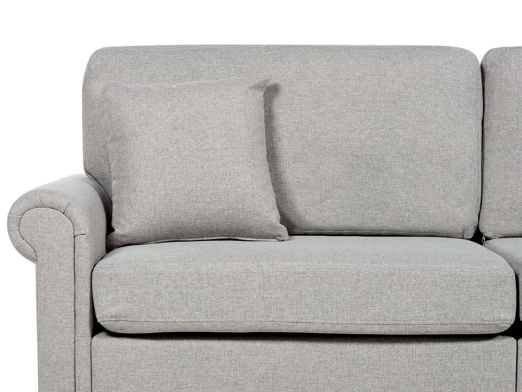 3 Seater Fabric Sofa Light Grey GINNERUP
