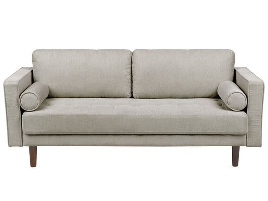 3 Seater Fabric Sofa Taupe NURMO