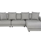3 Seater Fabric Sofa with Ottoman Light Grey SIGTUNA