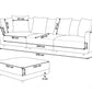 3 Seater Fabric Sofa with Ottoman Light Grey SIGTUNA