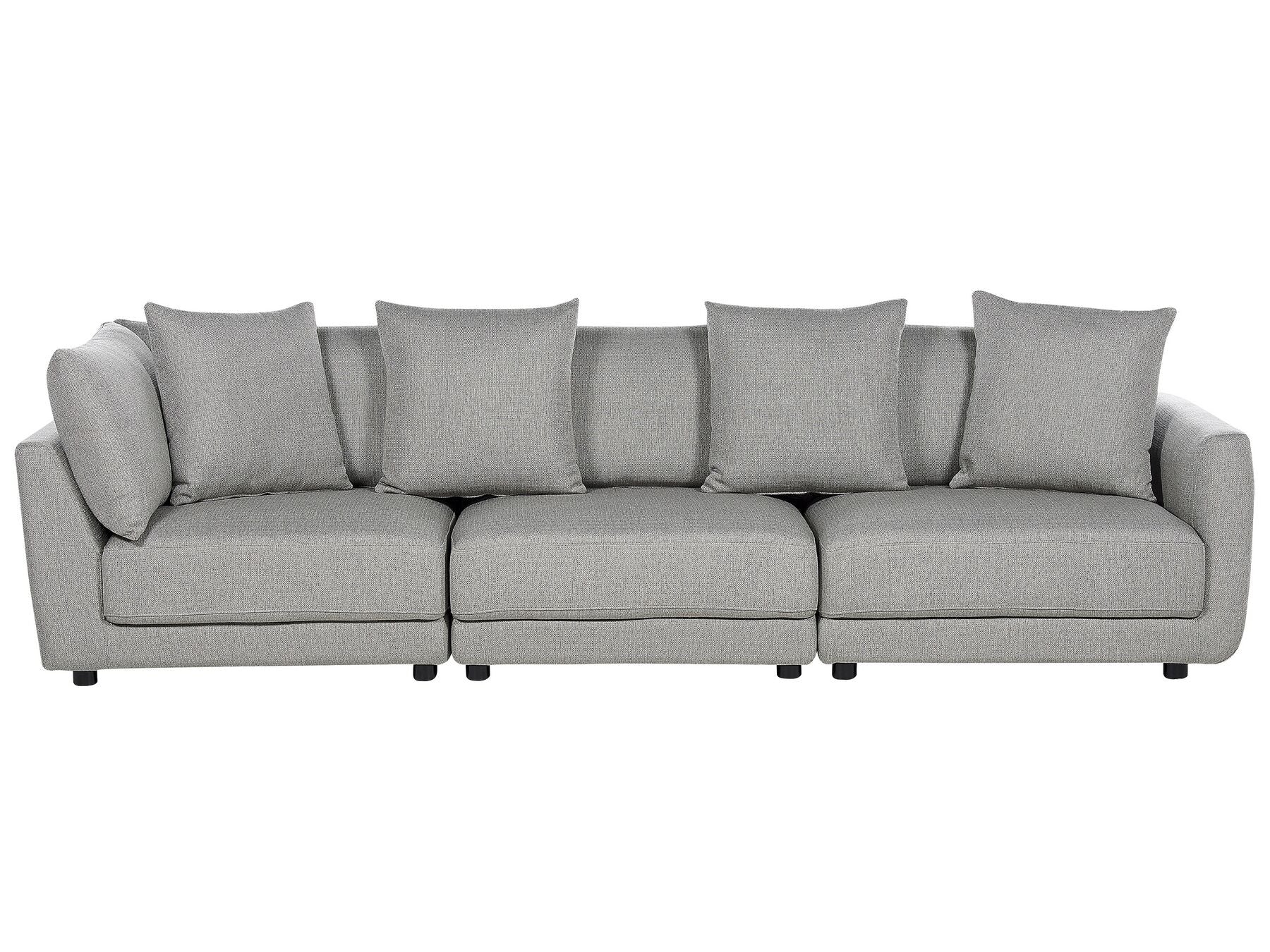 3 Seater Fabric Sofa with Ottoman Light Grey SIGTUNA