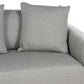 3 Seater Fabric Sofa with Ottoman Light Grey SIGTUNA