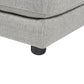 3 Seater Fabric Sofa with Ottoman Light Grey SIGTUNA