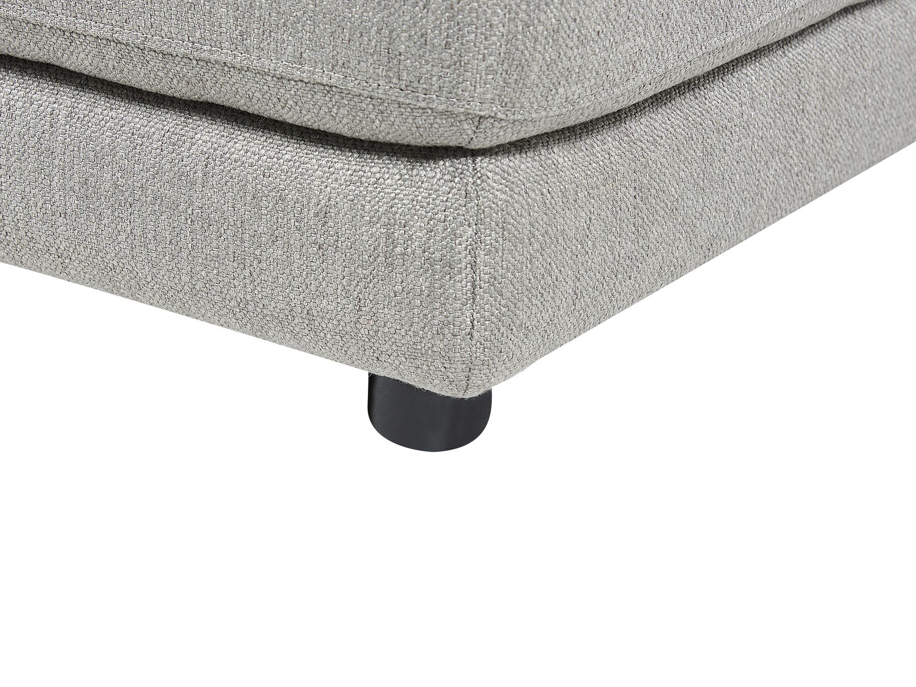 3 Seater Fabric Sofa with Ottoman Light Grey SIGTUNA