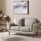 2 Seater Fabric Sofa Beige LOKKA
