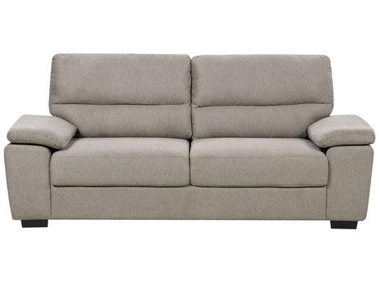 3 Seater Fabric Sofa Light Brown VOGAR