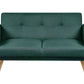2 Seater Fabric Sofa Bed Green FLORLI
