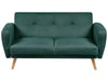 2 Seater Fabric Sofa Bed Green