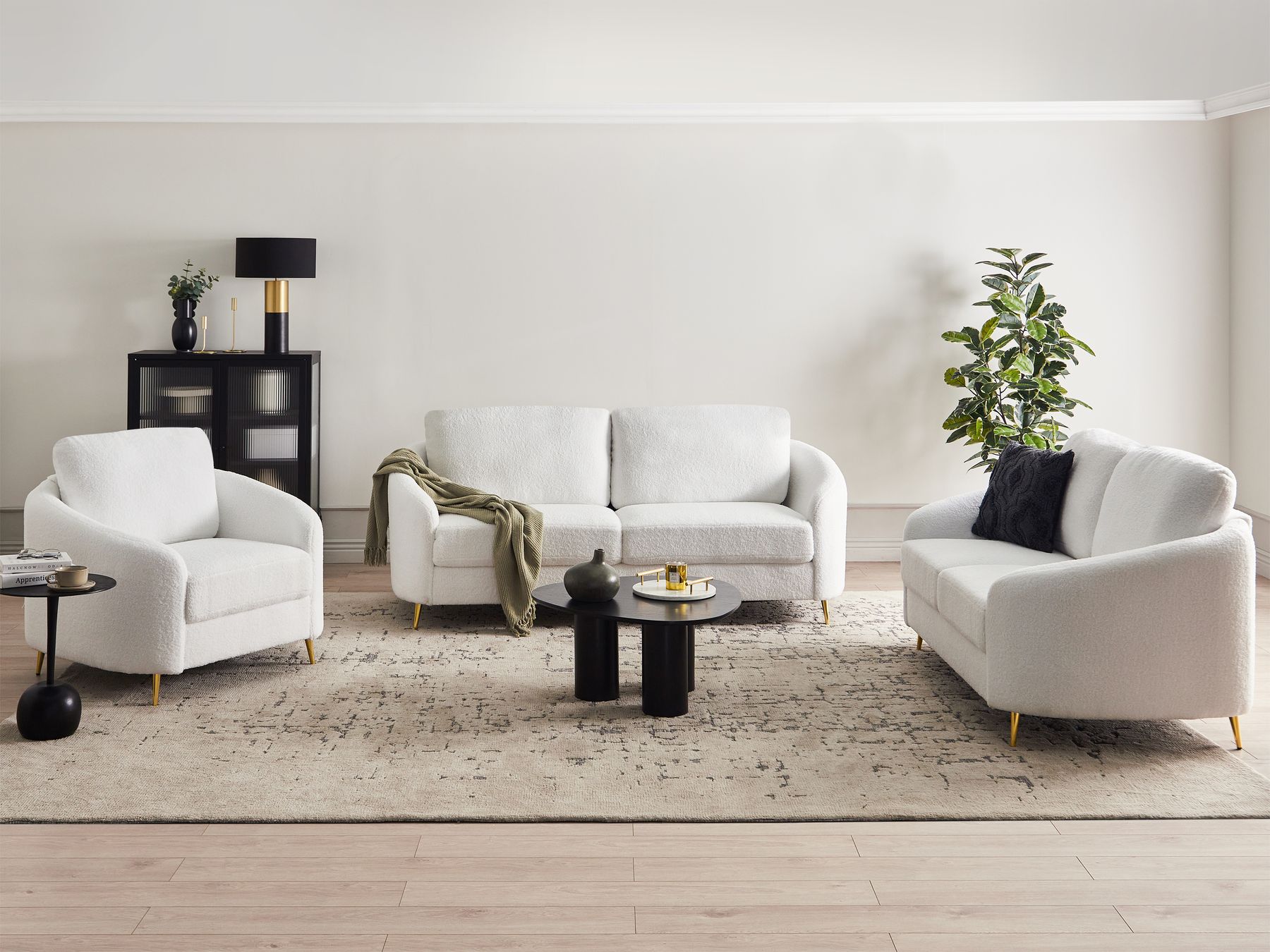 Sofa TROSA Boucle White 3 Seater