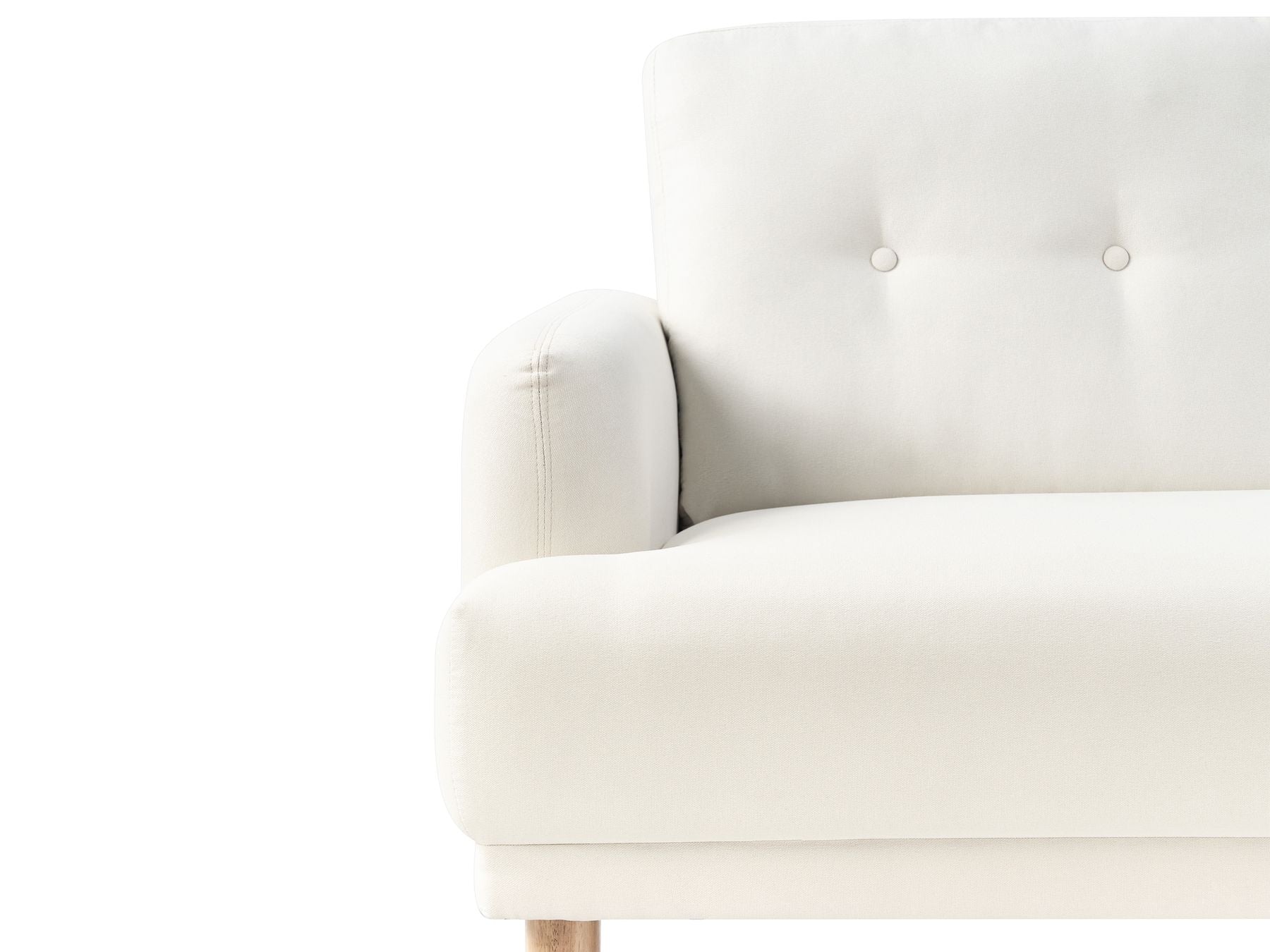 3 Seater Fabric Sofa Off-White TUVE