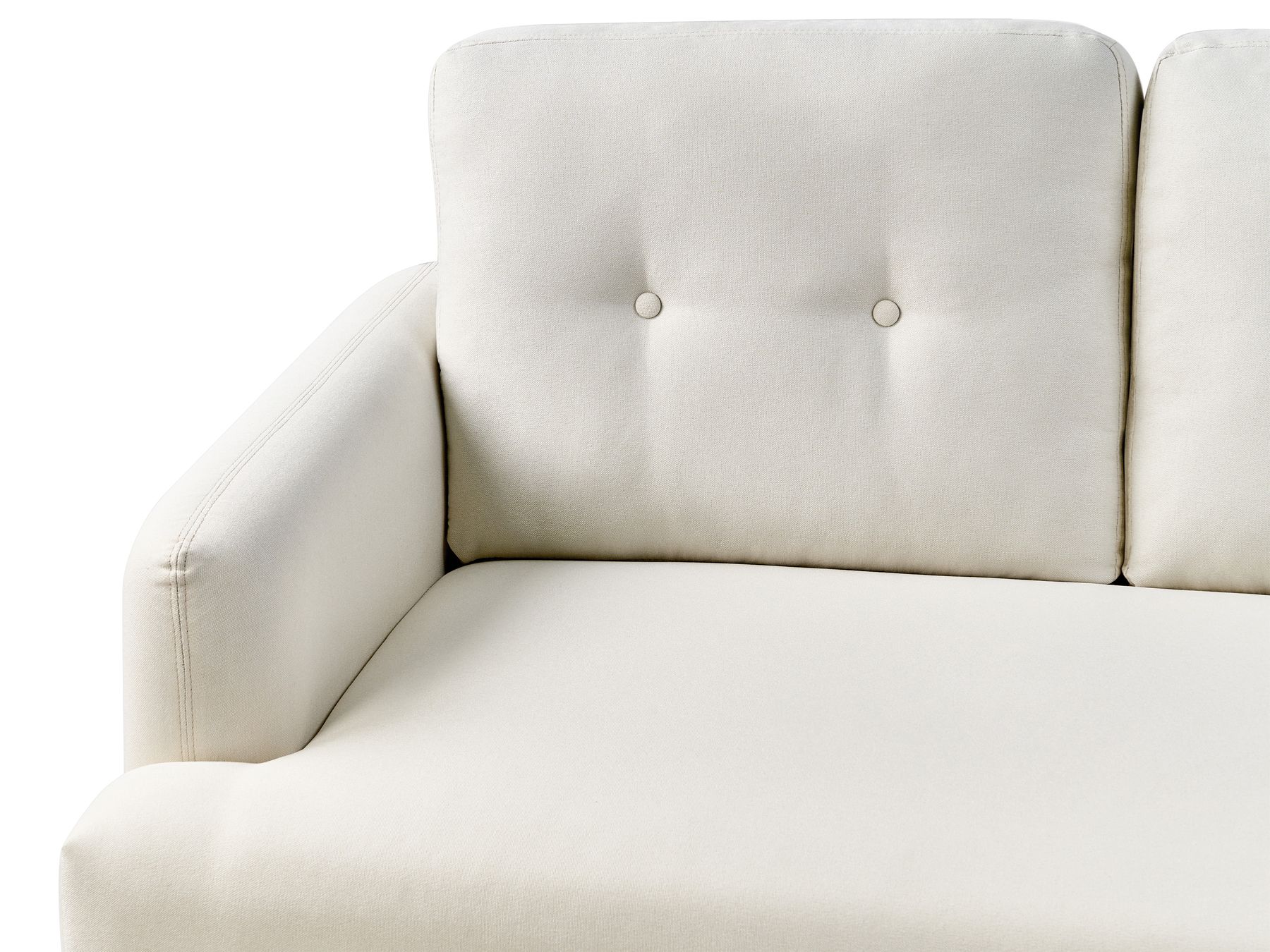 3 Seater Fabric Sofa Off-White TUVE