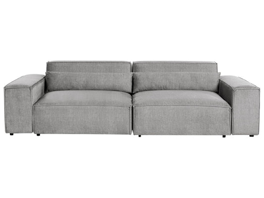 2 Seater Modular Fabric Sofa Grey HELLNAR