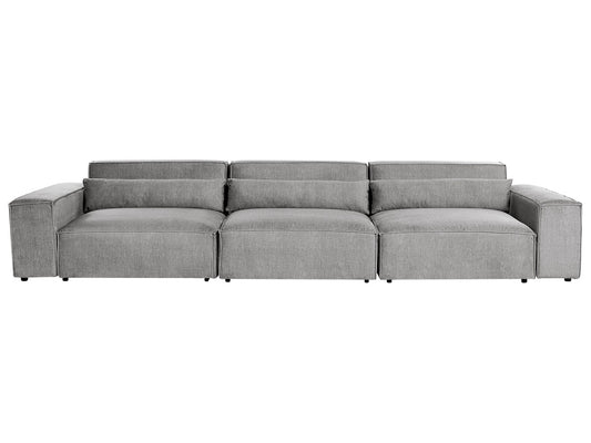 3 Seater Modular Fabric Sofa Grey HELLNAR