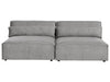 2 Seater Modular Armless Fabric Sofa Grey
