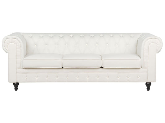 3 Seater Fabric Sofa Off-White CHESTERFIELD