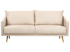 3 Seater Velvet Sofa Beige
